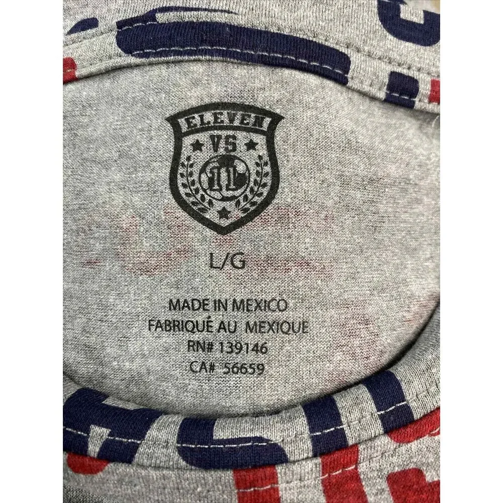 Eleven Boys Youth T-shirt Tee Pullover USA AMERICAN LOGO GRAY‎ T SHIRT Cotton